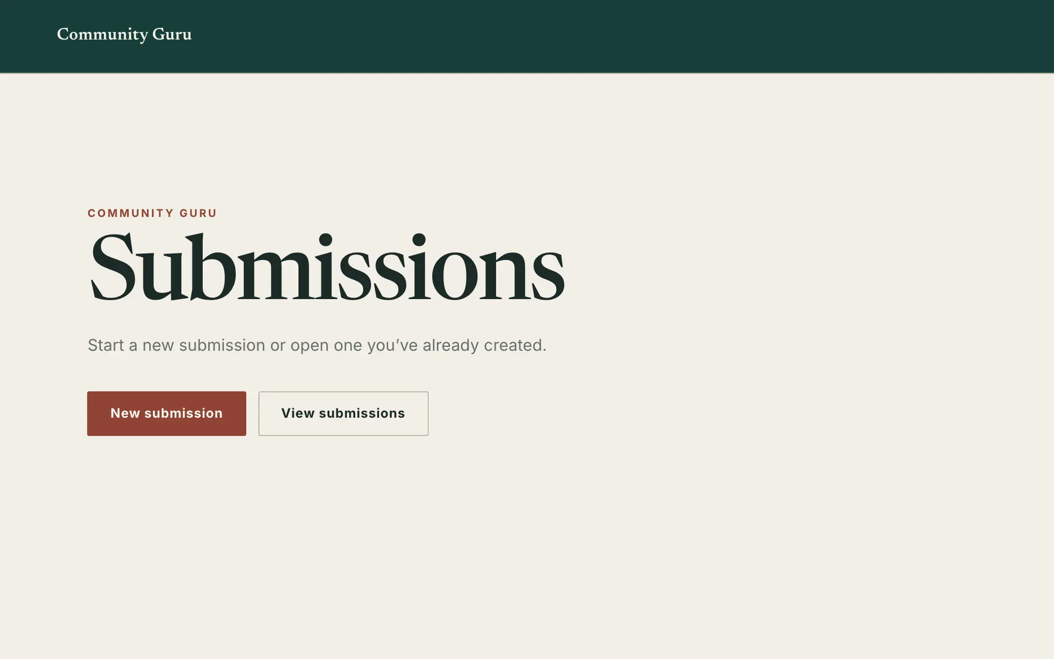 Community Guru insurance statement-of-values submissions workspace